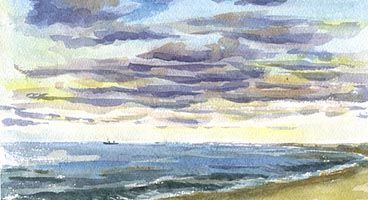 akvarellkurs på Korsika